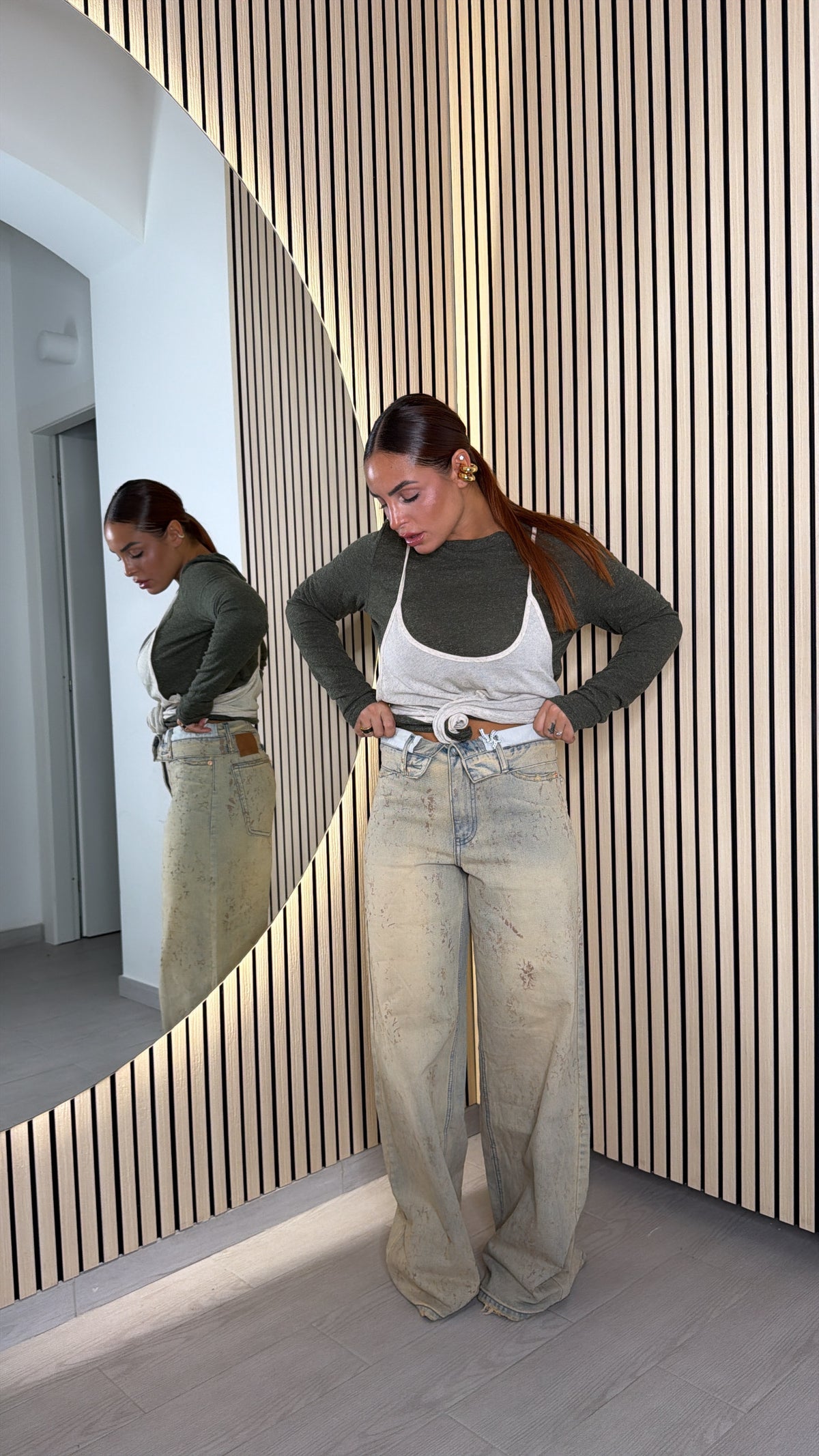 denim risvolto marmo