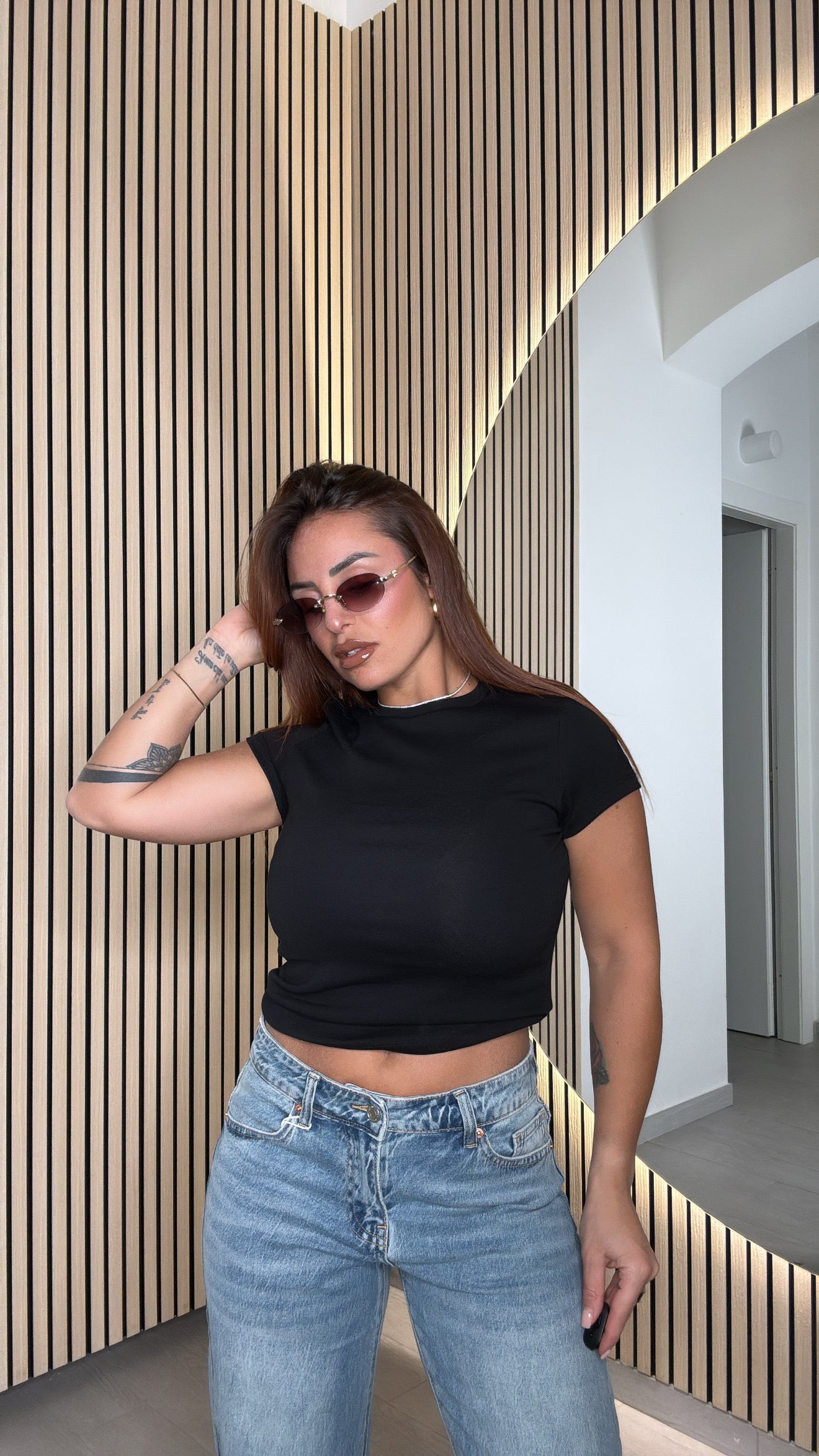 Maglia Crop Basic