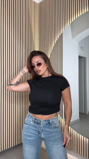 Maglia Crop Basic