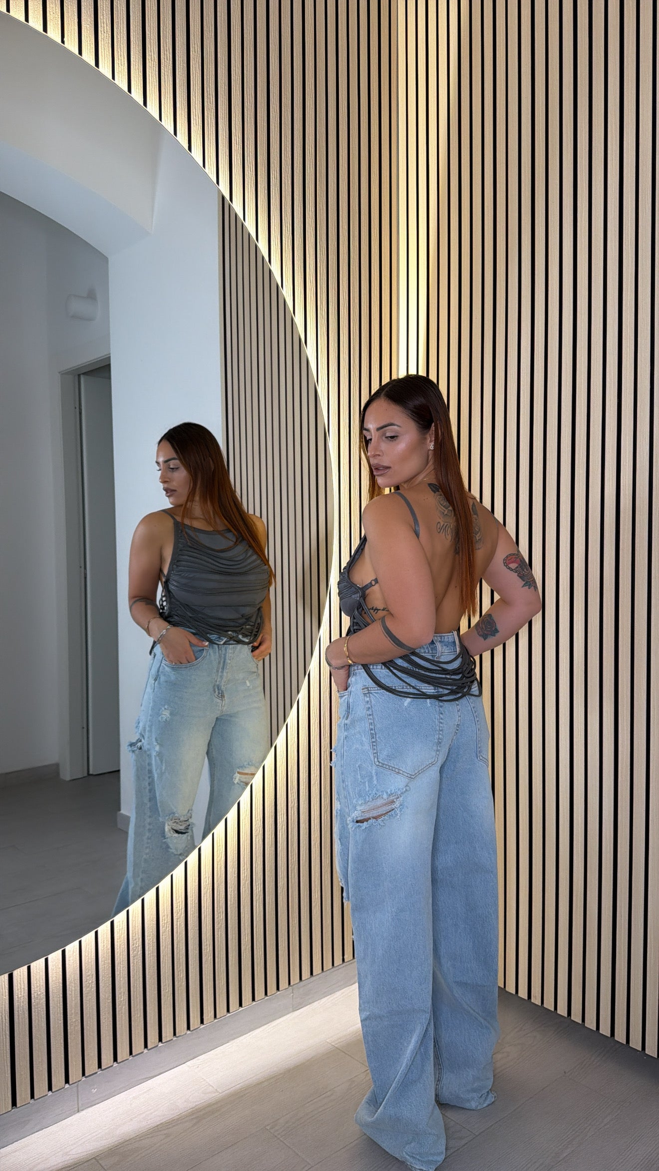 Denim Risvolto Strappi