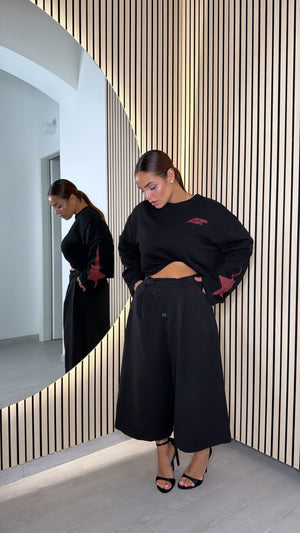 felpa crop stelle