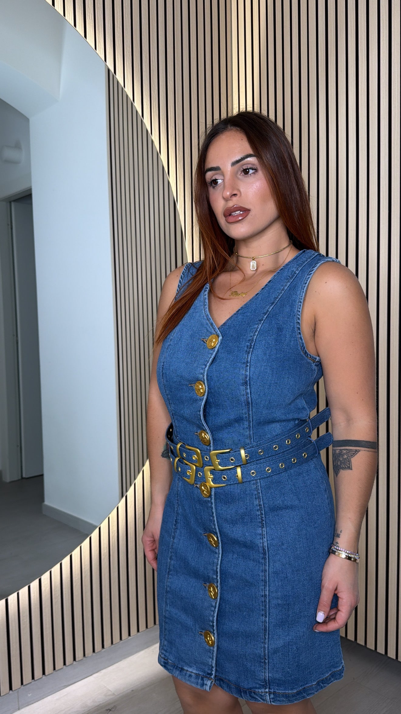 Dress Denim Cintura