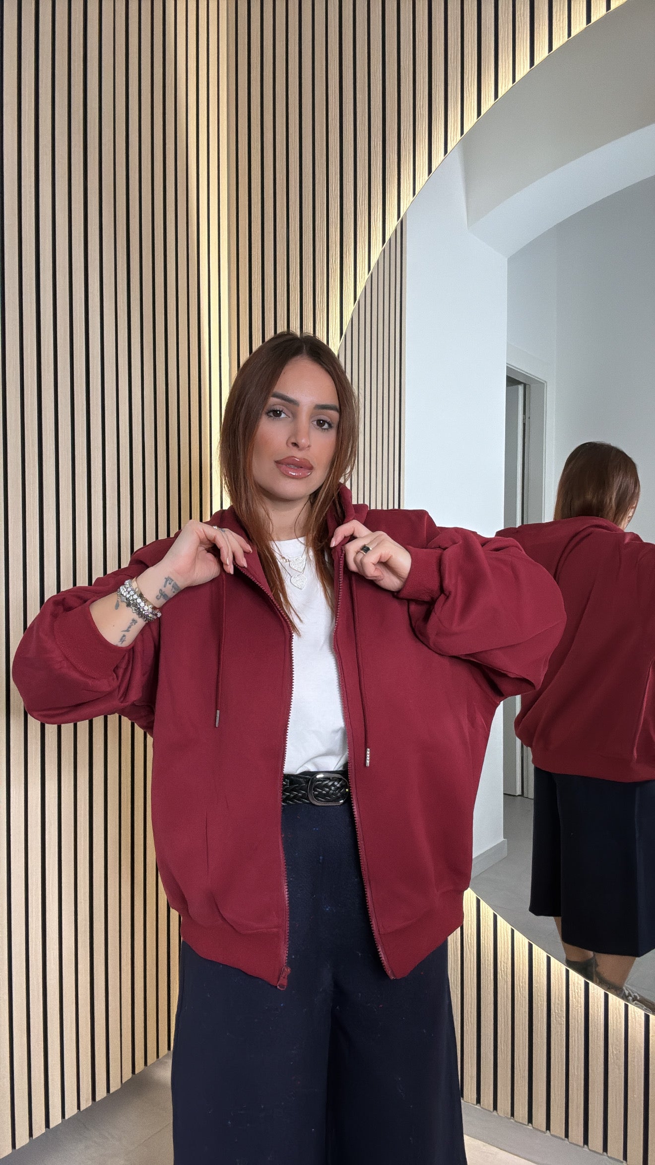 felpa bordeaux over
