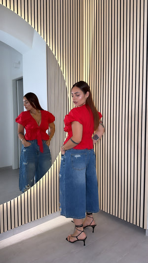 Bermuda Denim strappi