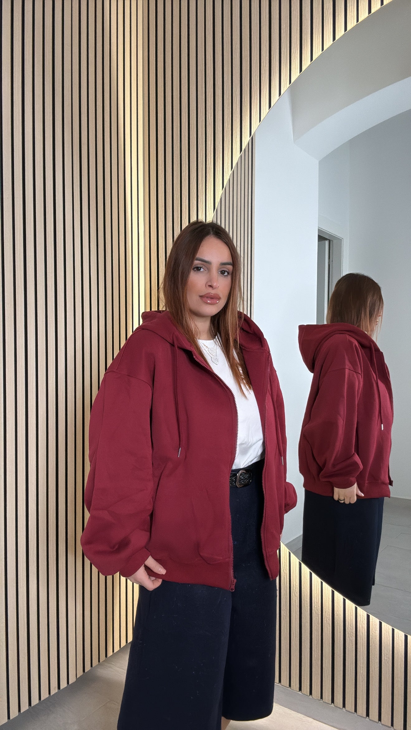 felpa bordeaux over