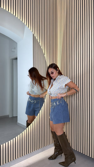Shorts effetto Denim