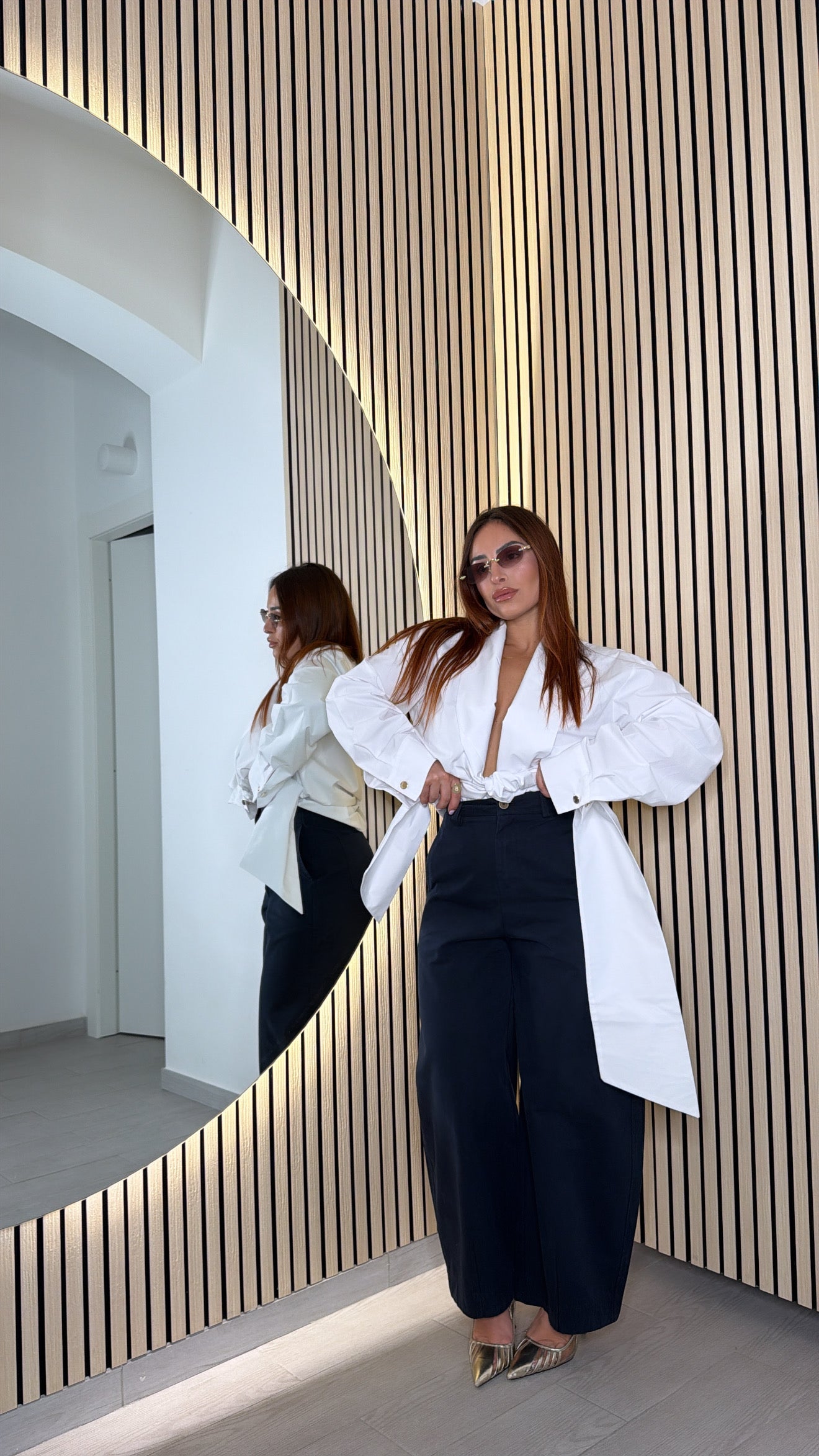 Pantalone classico blu