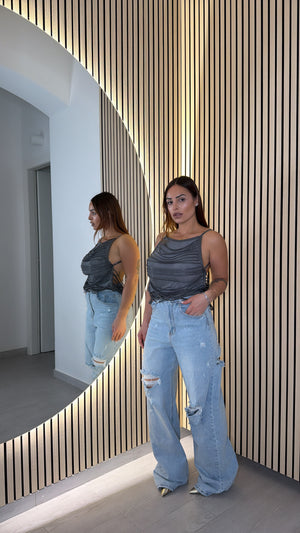 Denim Risvolto Strappi