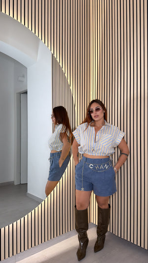 Shorts effetto Denim