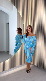 Coordinato Pucci blu