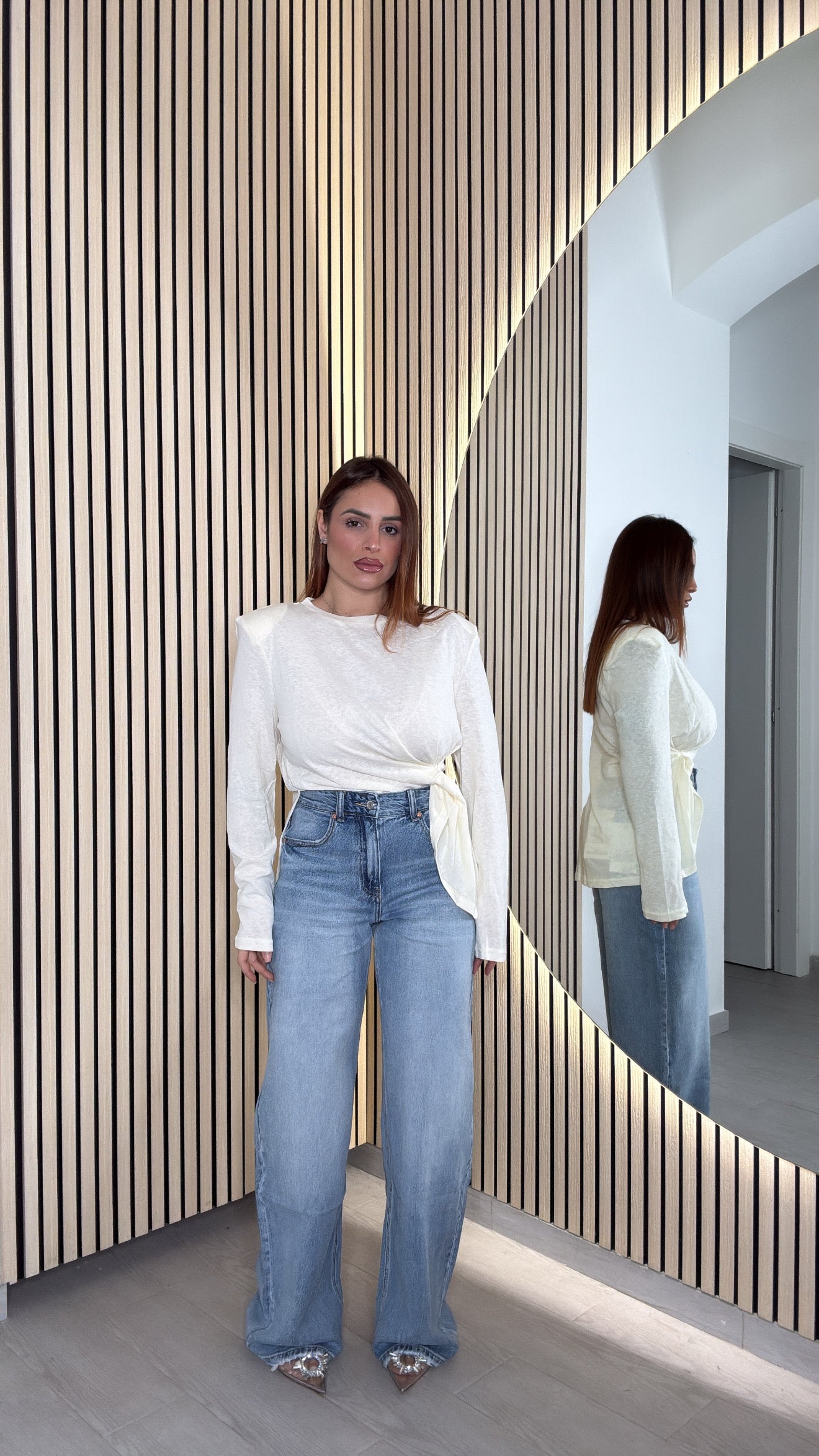MAGLIA TRASPARENZA BOTTONE