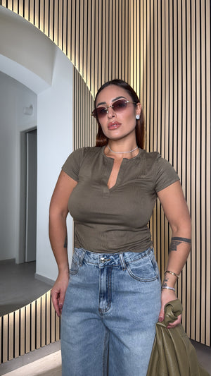 Maglia polo Crop