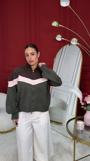 pull/cardigan bicolor
