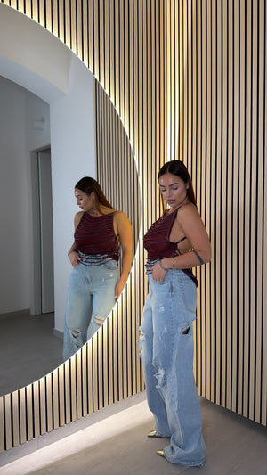 Denim Risvolto Strappi