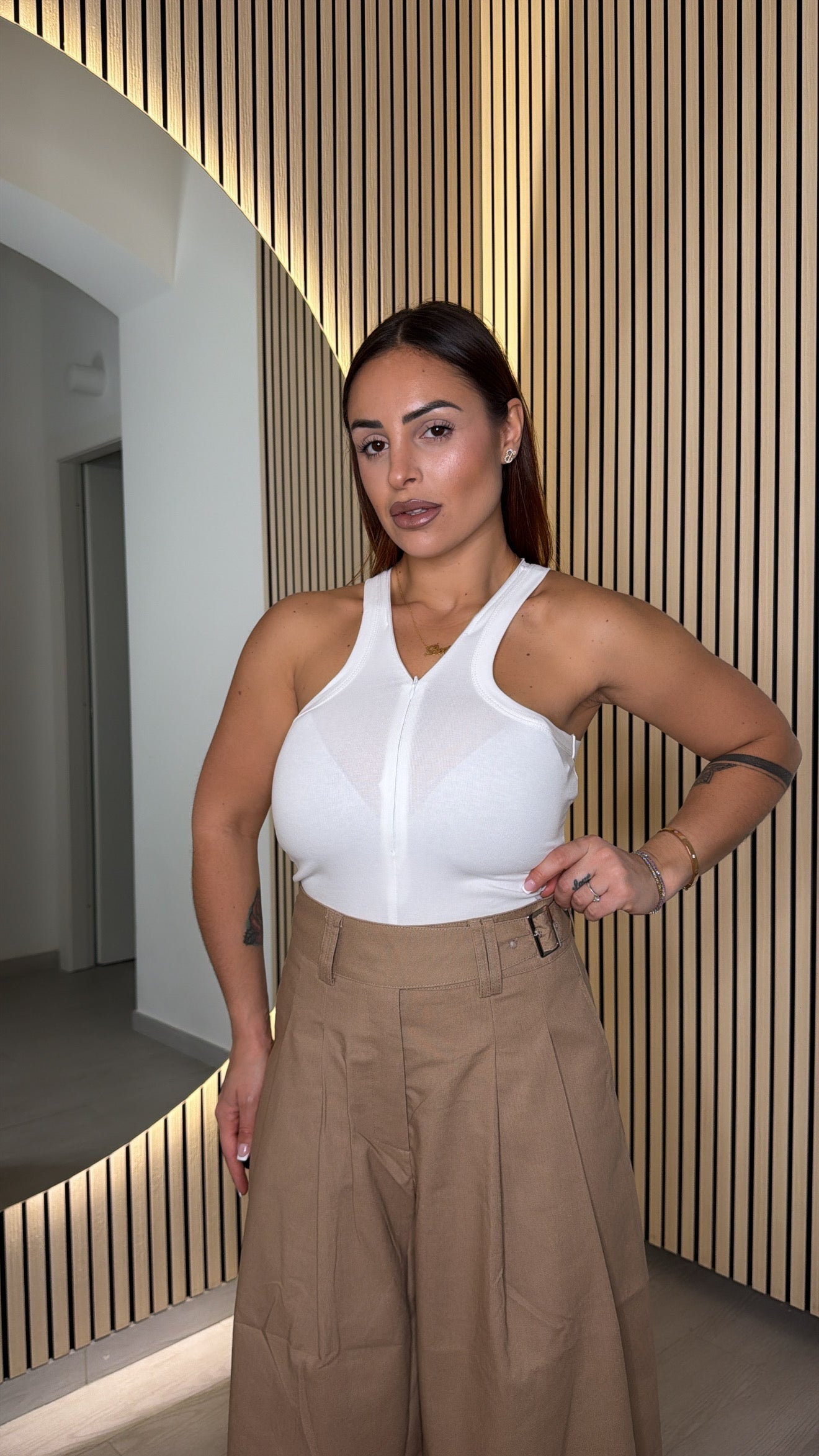 Canotta zip