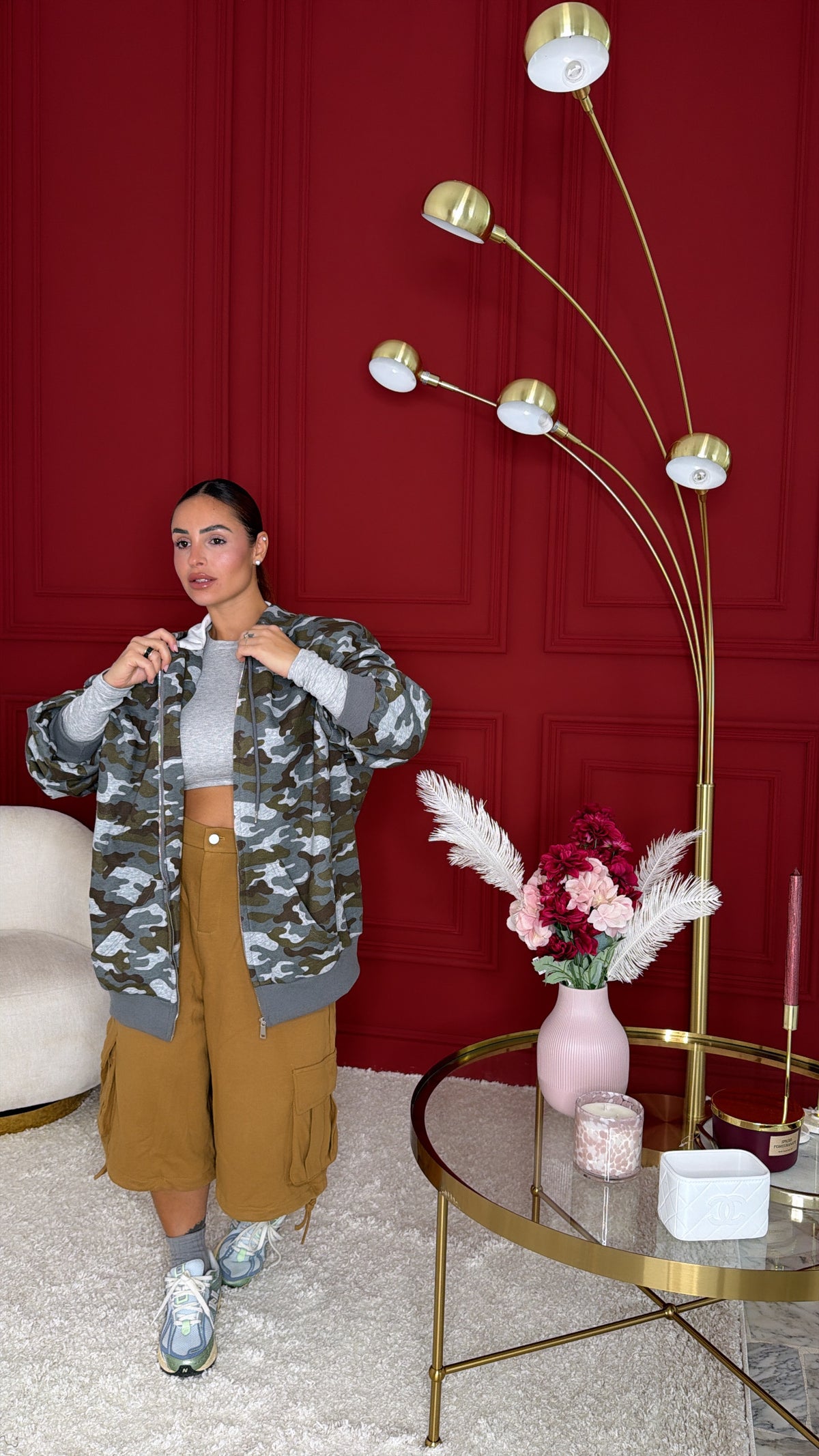 felpa over size militare