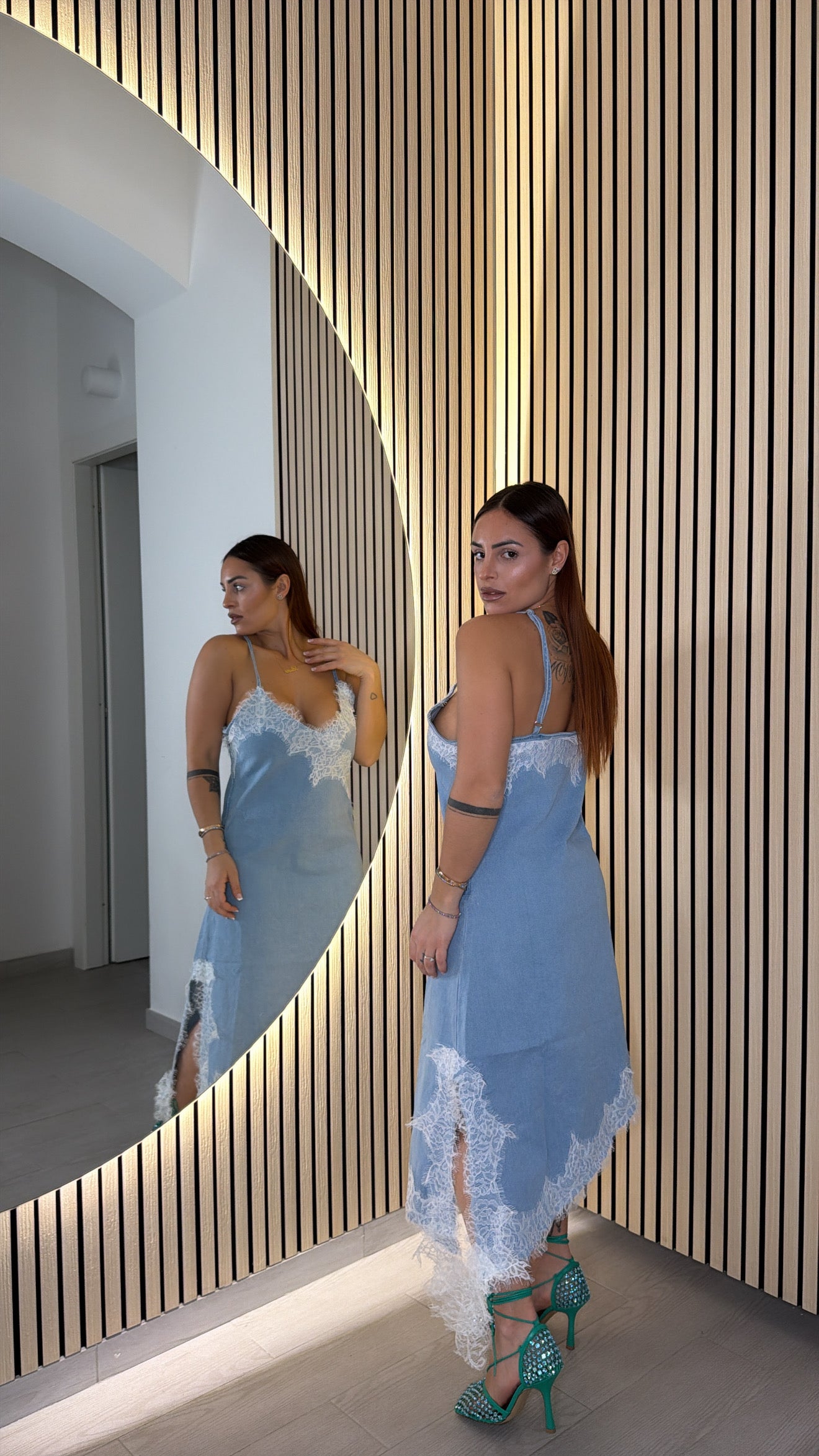 Dress Denim Ricamo