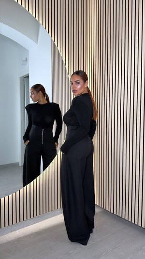 pantalone bustino nero