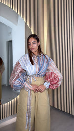 Camicia Crop Righe