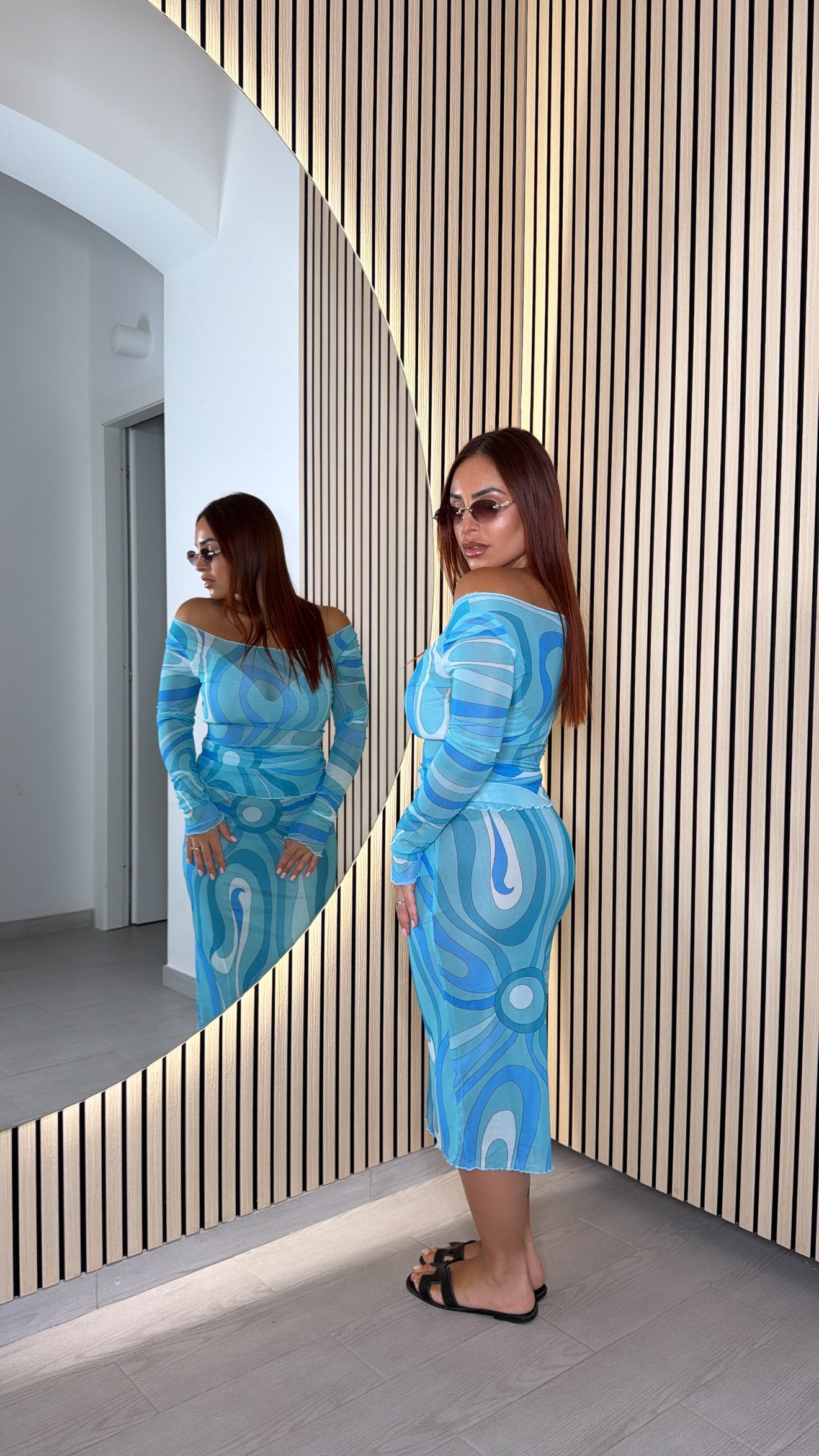 Coordinato Pucci blu
