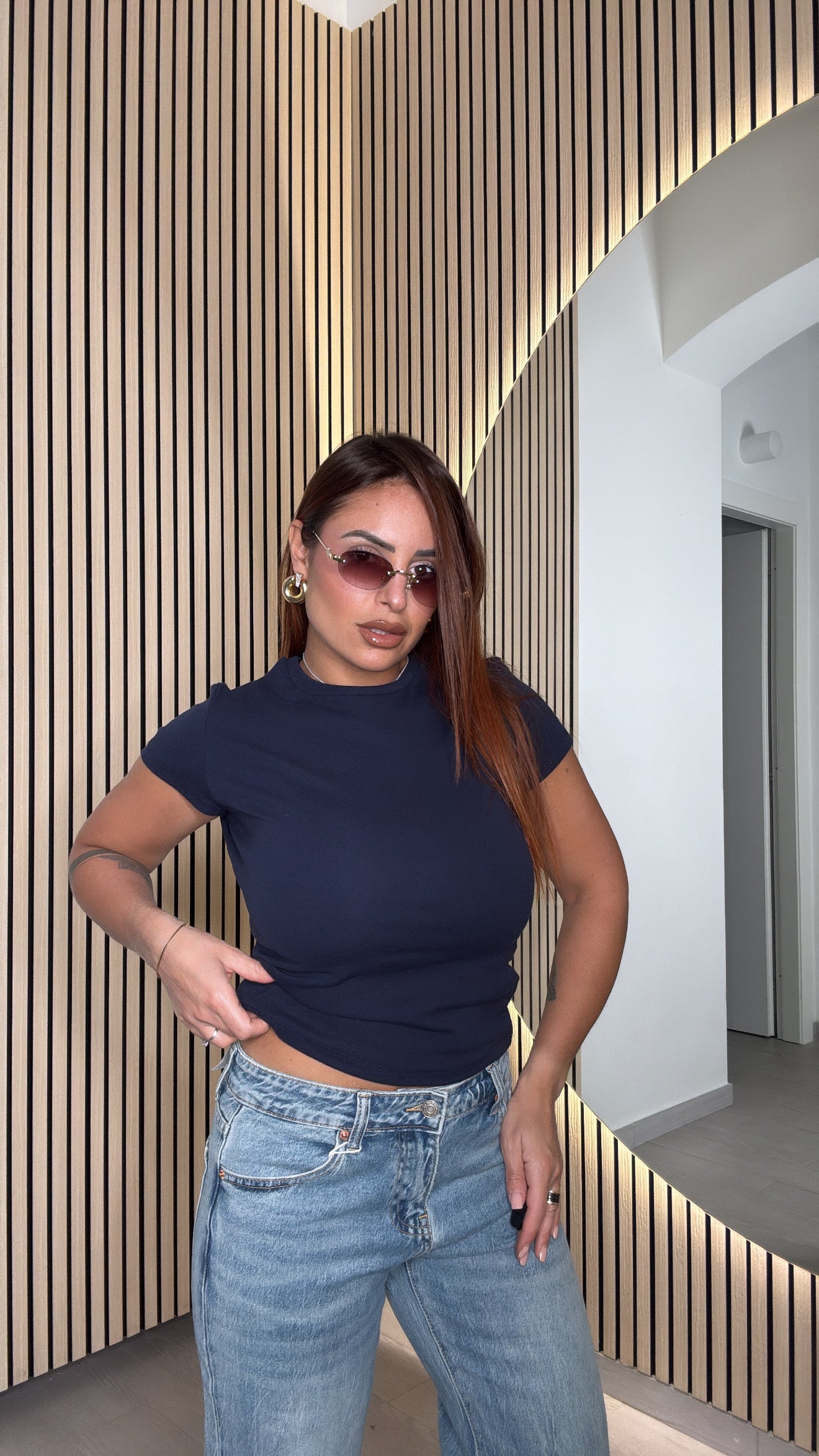 Maglia Crop Basic