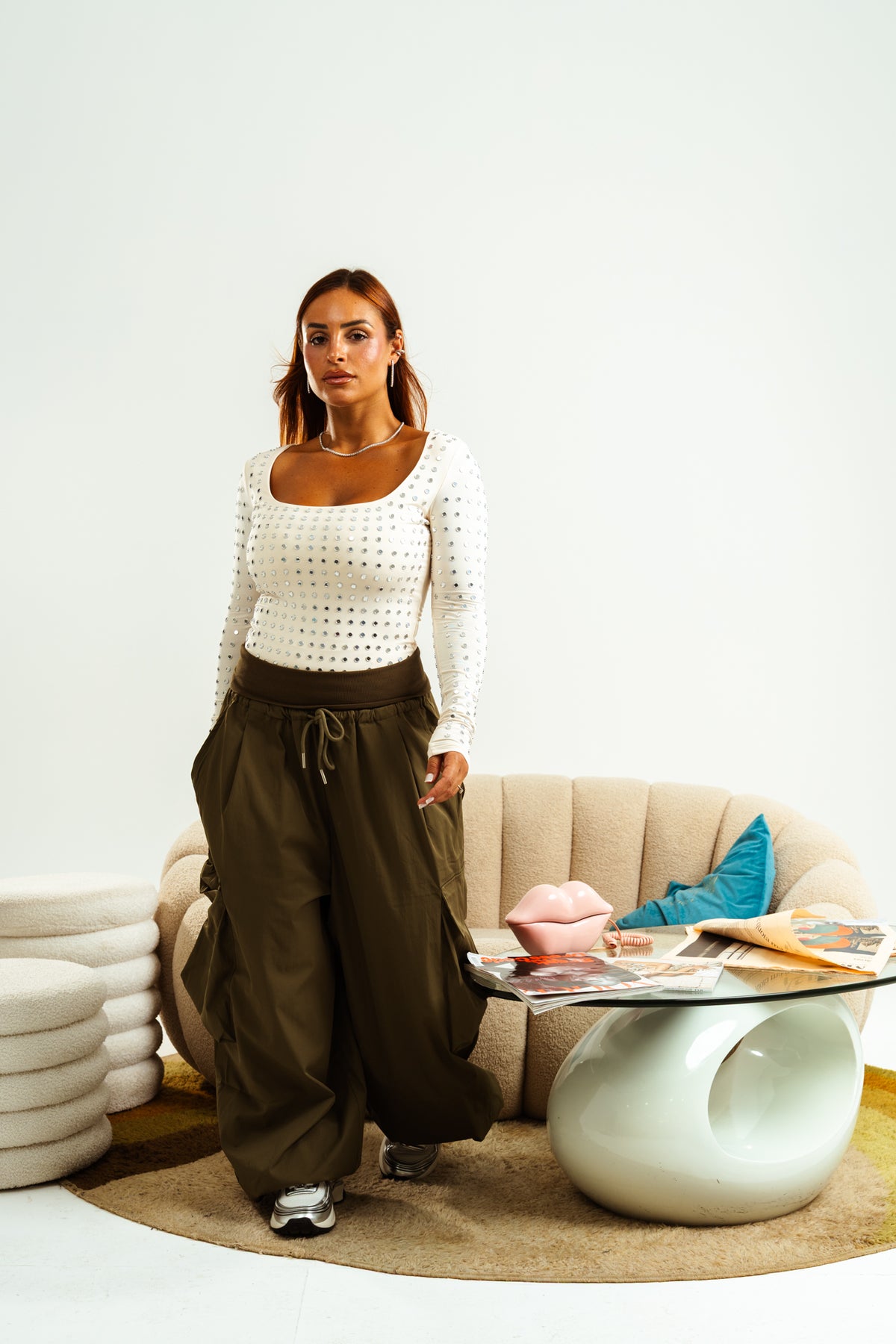 pantalone bustino cargo
